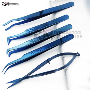 RMI Nouveau produit tendance, ensemble de pinces à cils de couleur plasma bleue, design 1 étoile, miroir à cils / 1 ciseau à ressort / ensemble - Product Image 5