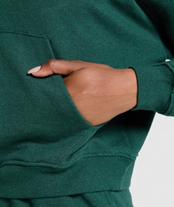 Sweat-shirt à fermeture éclair pour femmes pull surdimensionné Logo personnalisé Streetwear décontracté 100% coton demi-fermeture éclair à manches longues pull uni - Product Image 5