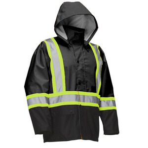 Hi Vis Reflective Safety <b>Work</b> Wear Winter Safety Reflective <b>Construction</b> Custom logo Printing Safety Rain <b>Jacket</b> - Product Image 1