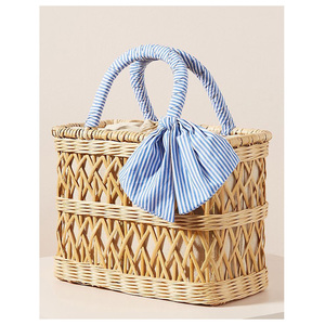 Top Premium 2025 Diseño Ropa Cesta de ratán Calidad estándar Estilo vintage Cesta de bambú con asa para lavandería - Product Image 1