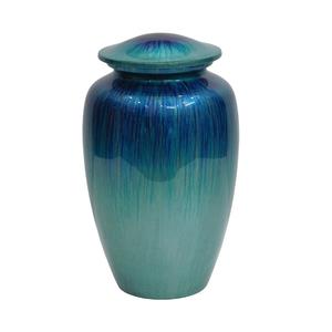 Urnas de cremación de aluminio para adultos superiores modernas clásicas con acabado rojo para cenizas humanas Suministro funerario de metal - Product Image 4