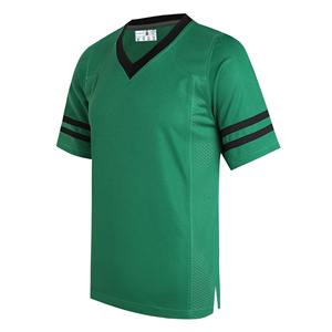 Camiseta de fútbol con logotipo de cuello en V con impresión por sublimación personalizada al por mayor, camiseta de poliéster transpirable que absorbe la humedad - Product Image 5
