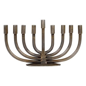 Juego de Portavelas Menorah de Aluminio Pulido Plateado de Alta Calidad, 2 Piezas Hechas a Mano, Irrompibles, Decorativas para el Hogar, Uso en Templos - Product Image 5