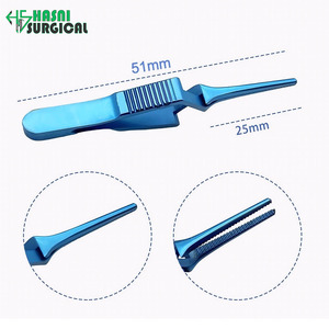 Pinza Atraumática para Vasos Arteriales de Mandíbula, 5.0 cm, Puntas Serradas, Acero Inoxidable, Manual, FH-300, Quirúrgica Oftálmica - Product Image 4