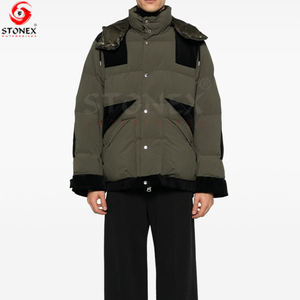 แจ็กเก็ตขนเป็ดสำหรับผู้ชาย, แจ็กเก็ตขนเป็ดมีฮู้ดให้ความอบอุ่นกันลมมีซิป - Product Image 6