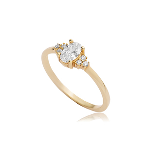 Oval Cut Clear Zircon <b>Thin</b> Wholesale 925 Sterling Silver Turkish Handcrafted Cluster Earrings - Product Image 1