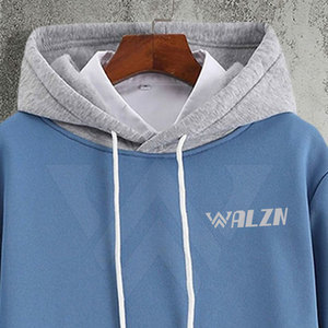 Sweat à capuche oversize à épaules tombantes, 100% coton, respirant, séchage rapide, fermeture éclair, logo personnalisé - Product Image 4