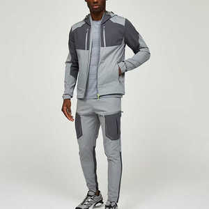 Unisex Custom Design Sports Casual Wear Tracksuit Stretchy 92% Polyester 8% Elastane Custom Reflective Logo Woven Running <b>Hoodie</b> - Product Image 5