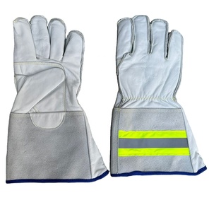 Gants de sécurité renforcés robustes avec doublure en cuir ignifuge Fonction anti-coupure résistante à la chaleur pour la protection du soudeur - Product Image 1