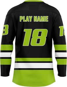 เสื้อเจอร์ซีย์ฮ็อกกี้น้ำแข็งพรีเมี่ยมชุดเครื่องแบบ2025ออกแบบได้ตามที่ต้องการอุปกรณ์เย็บผ้าทอลายทแยงติดป้ายได้ตามต้องการ - Product Image 2