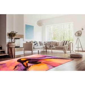 Tapis à motifs de pingouins en peinture pastel, tapis imprimé coloré pour décoration moderne, tapis en chenille - Product Image 2