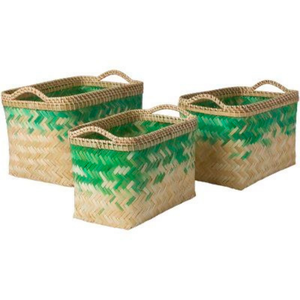 Cestas de almacenamiento de bambú coloridas con asas de Vietnam Direct Factory Ecológico y sostenible Uso diario en el hogar - Product Image 4