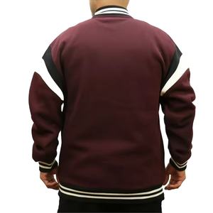 Veste universitaire pour homme, col montant fin, style streetwear, tissu en laine, coupe-vent, doublure en soie, hiver, grandes tailles, 2026 - Product Image 5