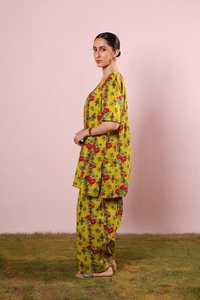 ชุดเดรส farshi ลำลองสำหรับผู้หญิงคอลเลคชั่นฤดูร้อน2025เสื้อผ้าสไตล์ปากีสถานแบบดิจิตอลมีซิปกระดุมติดลูกไม้ - Product Image 2