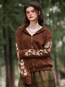 Sudadera con Capucha de Invierno para Mujer, Diseño Nuevo, Talla Grande, Manga Larga, Informal, con Cremallera Completa, Secado Rápido, 100% Algodón, a la Moda - Product Image 5