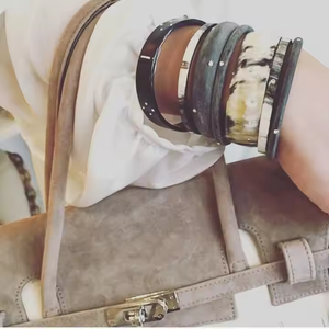 Bangles Natural Buffalo Horn Resin Bone <b>Bracelets</b> with <b>Pearl</b> at Low Price by crescent crafts - Product Image 4