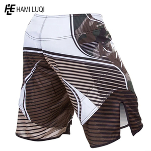 กางเกงชกมวย MMA แบบสั่งทำขายส่ง ผ้าสเตรช ระบายอากาศได้ดี น้ำหนักเบา พิมพ์ลายแบบ Sublimation พร้อมโลโก้ตามสั่ง - Product Image 3