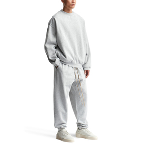 Heavyweight Custom Distressed Pullover Streetwear Printing 100% Cotton <b>Oversized</b> Waffle Knit Thermal Long Sleeve Sweatshirt Men - Product Image 5