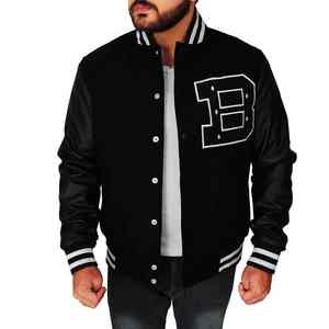 OEM personalizado invierno Vintage Escuela Universidad hombres Varisty chaquetas abrigo Letterman Crop Varsity Chaqueta Hombre - Product Image 3