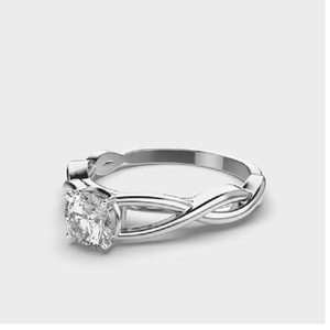 Anillo Clásico Minimalista con Diamante Cultivado en Laboratorio en Oro Rosa y Plata de Ley, Certificado IGI, Chapado en Rodio, Joyería de Moda para Boda - Product Image 3