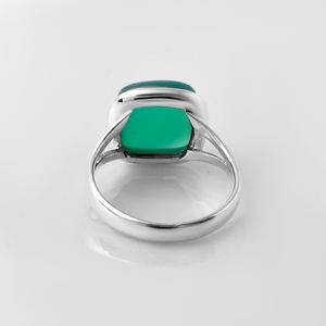 Hecho a mano 925 plata esterlina eternidad Vermeil anillo Natural verde ónix piedra preciosa boda joyería mayorista y fabricante - Product Image 6