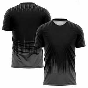 Camiseta de manga corta con cuello redondo de secado rápido para hombre, traje de entrenamiento transpirable personalizable para bádminton y tenis - Product Image 1