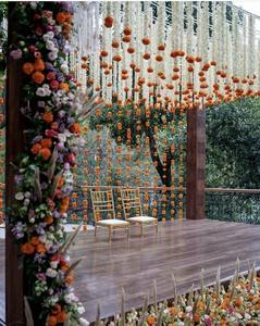 Haldi Mehendi Engagement Luxury Destination <b>Wedding</b> Flower Decoration, Haldi Backdrop Ceiling Decoration, Indian <b>Wedding</b> Decor - Product Image 1