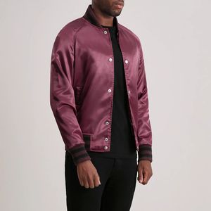Vente en gros de service OEM de veste universitaire marron personnalisée à col montant style hiver décontracté fermeture frontale - Product Image 5