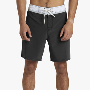 Shorts de bain pour hommes en toile 100% polyester respirante, avec taille élastique, tissu léger, uni, décontracté, pour la piscine et les centres de villégiature - Product Image 6