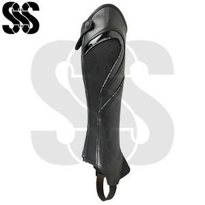 Demi-galon en cuir de bonne qualité pour l'équitation, unisexe, couvre-bottes d'équitation, durable, confortable, respirant - Product Image 4