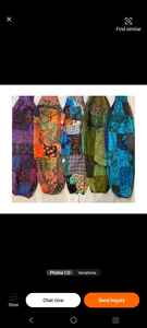 Rayon Patchwork Boho Hippie Harem <b>Pants</b> Wide Leg Bohemian <b>Pant</b> with Elastic Waist Casual Print Design Breathable for <b>Summer</b> - Product Image 2