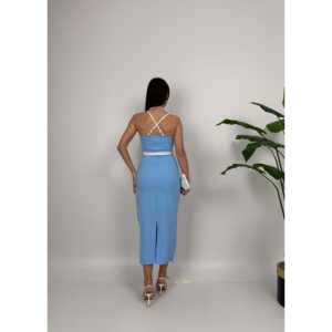 เดรสทรงเข้ารูป รุ่น 3018 พร้อมดีเทลช่วงเอวแบบธรรมชาติ ตกแต่งด้วยการเย็บขอบอย่างหรูหรา - Product Image 5