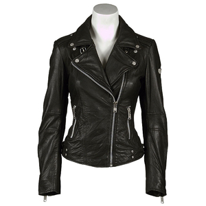 Chaqueta de Cuero Genuino de Piel de Oveja para Mujer, de Alta Calidad OEM, Talla Personalizada, Diseño Sólido, Forro de Algodón, Transpirable e Impermeable - Product Image 6