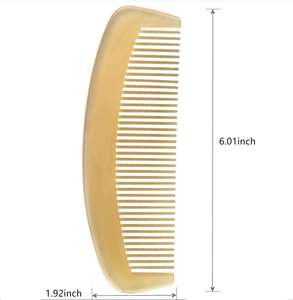 Peine de masaje de cuerno de búfalo blanco Natural - Product Image 1