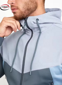 Survêtements de sport Slim Fit de grande taille 2 pièces pour hommes et femmes légers unisexes respirants pour l'hiver designs personnalisés avec fermeture à glissière intégrale - Product Image 4