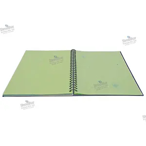 2024 productos en stock calendario frontal imprimir nota libro promoción regalo plástico verde cubierta diario libro espiral cuaderno