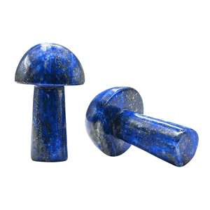 Lapis Lazuli Champignon Cristal Naturel Sculpture Pierre De Guérison Mini Figurine De Pierres Précieuses pour Reiki Energy Home Decor et Cadeaux - Product Image 2