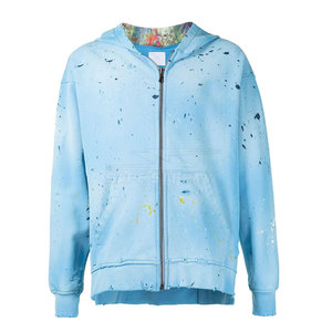 Nuevo estilo de talla grande para hombre, sudaderas con capucha desgastadas, ropa informal, sudaderas con capucha desgastadas totalmente personalizadas - Product Image 1