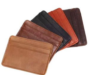 ที่ใส่บัตรหนังพับได้ ดีไซน์เรียบหรู สไตล์คลาสสิก งานแฮนด์เมด ลายเรียบ ดีไซน์ปรับแต่งได้ เครื่องประดับแฟชั่น - Product Image 3