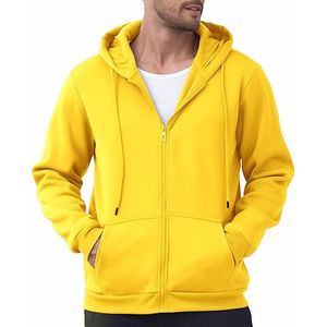 Sweat à capuche zippé en coton épais d'hiver 400GSM Design streetwear surdimensionné Fabrication personnalisée OEM ODM - Product Image 1