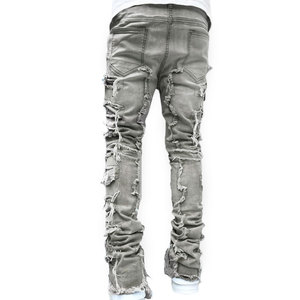 Pantalon léger pour homme, coupe droite, taille élastique, taille mi-haute, en toile, décontracté, qualité supérieure, respirant, séchage rapide, hiver - Product Image 4