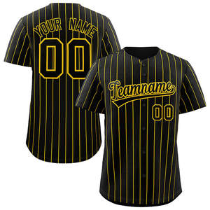 Camiseta de béisbol personalizada OEM/ODM para hombre, uniforme en blanco con logotipo cosido a rayas retro impreso digitalmente, nombre - Product Image 5