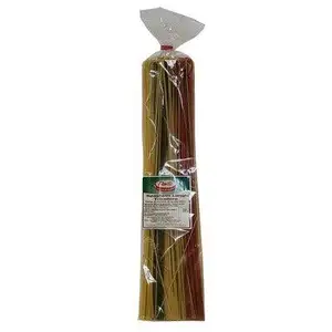 Spaghetti tricolore vibrante-Bronze artisanal 500g-Pâtes dessinées-Authentique Trio de saveurs italiennes