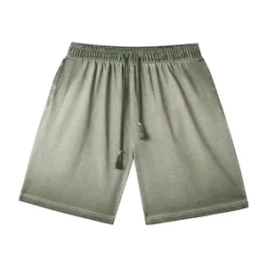 Streetwear Thick Drawstring Vintage Applique Sweat <b>Short</b> Cut Edge Acid Wash Patch Embroidery <b>Shorts</b> for <b>Men</b> - Product Image 4