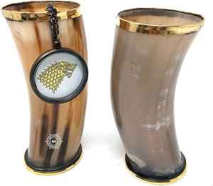 Verre à boire artisanal à manche en corne Artisanat naturel élégant pour siroter des boissons de qualité supérieure - Product Image 2