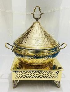 Juego de calentadores de comida de lujo con alcohol de acero inoxidable, juegos de ollas individuales, calentador de comida para restaurante Buffet - Product Image 6