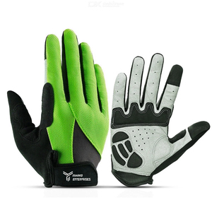 Vente en gros de gants de cyclisme en cuir véritable respirant pour le sport, protection des doigts, gants de moto - Product Image 6