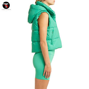 2025 Offre Spéciale personnalisé femmes chaud sans manches bouffant vers le bas gilet de haute qualité respirant coton hiver gilet - Product Image 2