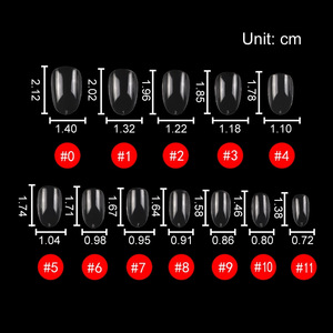 120 Uds XS corto almendra acrílico cubierta completa esculpida Gel suave extensión de <span class=keywords><strong>uñas</strong></span> punta cápsula América <span class=keywords><strong>uñas</strong></span> - Product Image 5