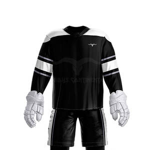 Cómodo uniforme de hockey sobre hielo de tamaño personalizado en stock 100% poliéster hecho uniforme de hockey sobre hielo - Product Image 5